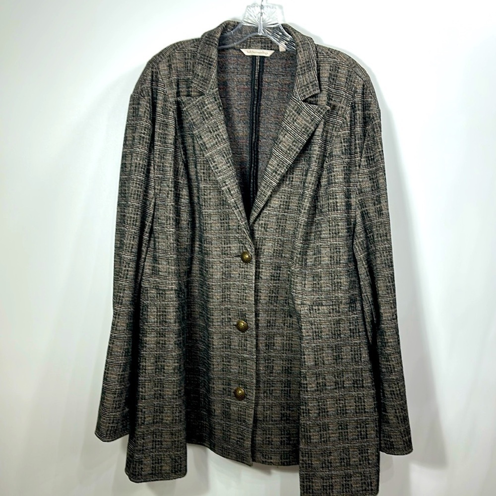 Soft Surrender Women’s Plaid Pleated Blazer size 3X